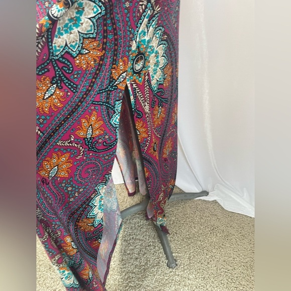 Veronica M print halter Maxi Dress size xs - Picture 3 of 7
